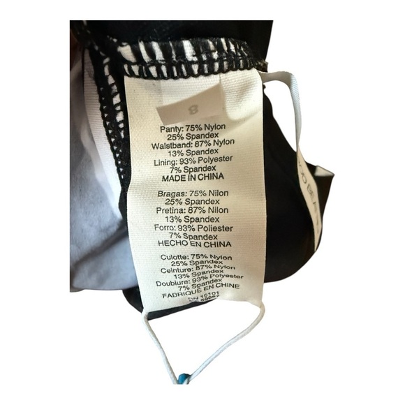 BLEU ROD BEATTIE New Wave Sarong Hipster Bottom - Black/White Size 8 NEW - Picture 6 of 15